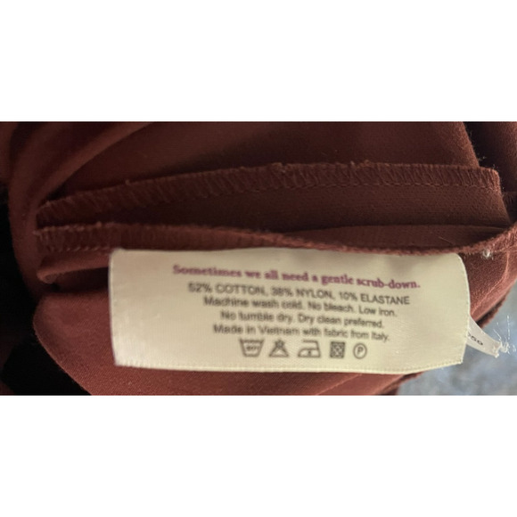 MM Lafleur 2 Pant Cigarette Foster Pants Power Stretch Seamed Side Zipper Brown - Picture 9 of 9